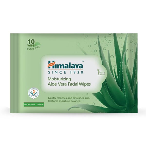 Himalaya Moisturizing Aloe Vera Facial Wipes 10s